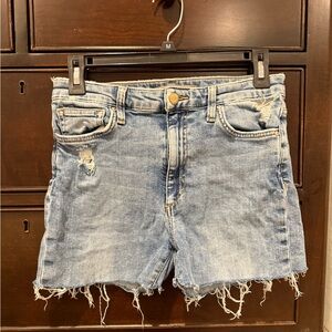 Joe's Jeans Light Blue Distressed Jean Shorts